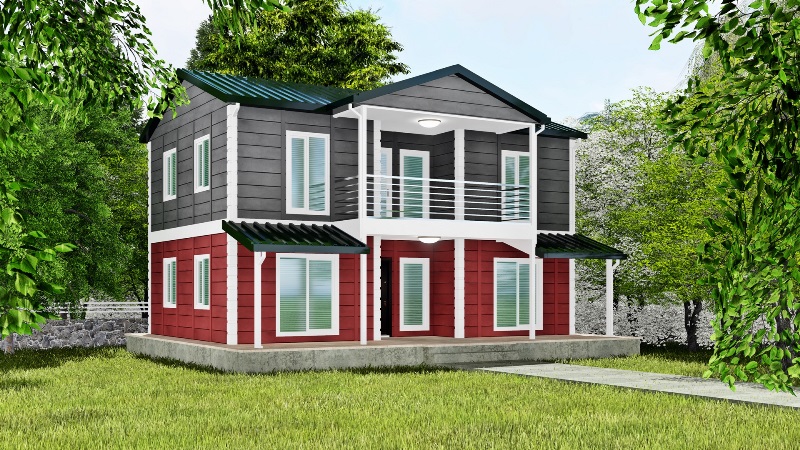 Akasya 110 Metrekare Dubleks Prefabrik Ev