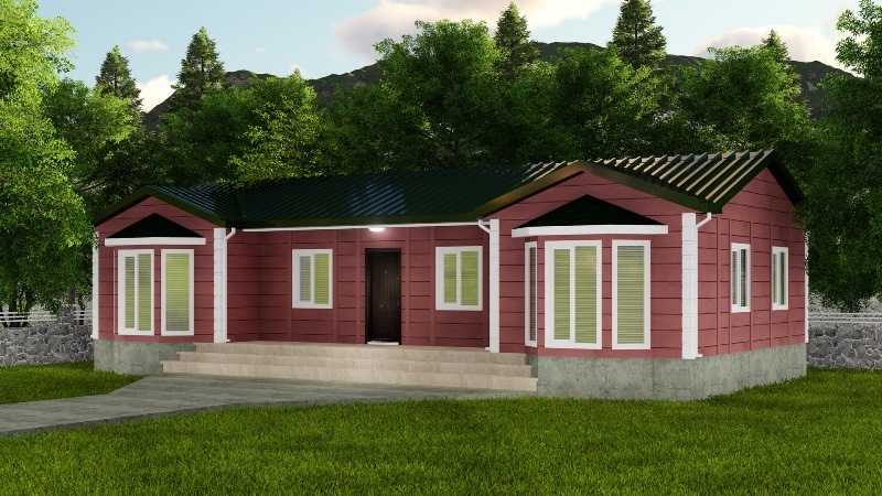 Ruzgar 98 Metrekare Tek Katli Prefabrik Ev